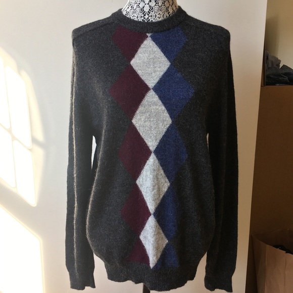 Everything Alpaca Sweaters - Alpaca sweater in argyle pattern